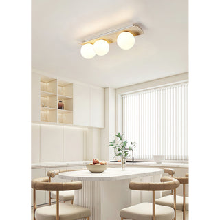 Bianca Globe Moderne Minimaliste Travertin Verre Plafonnier