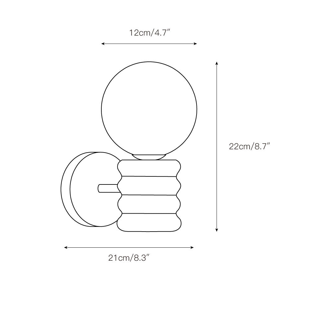 Ljomuvyh Moderne Minimaliste Travertin Verre Applique Murale