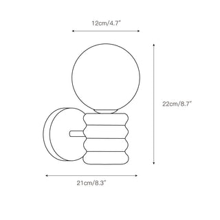 Ljomuvyh Moderne Minimaliste Travertin Verre Applique Murale