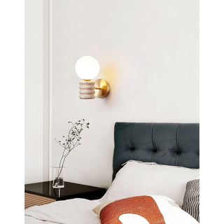Ljomuvyh Moderne Minimaliste Travertin Verre Applique Murale
