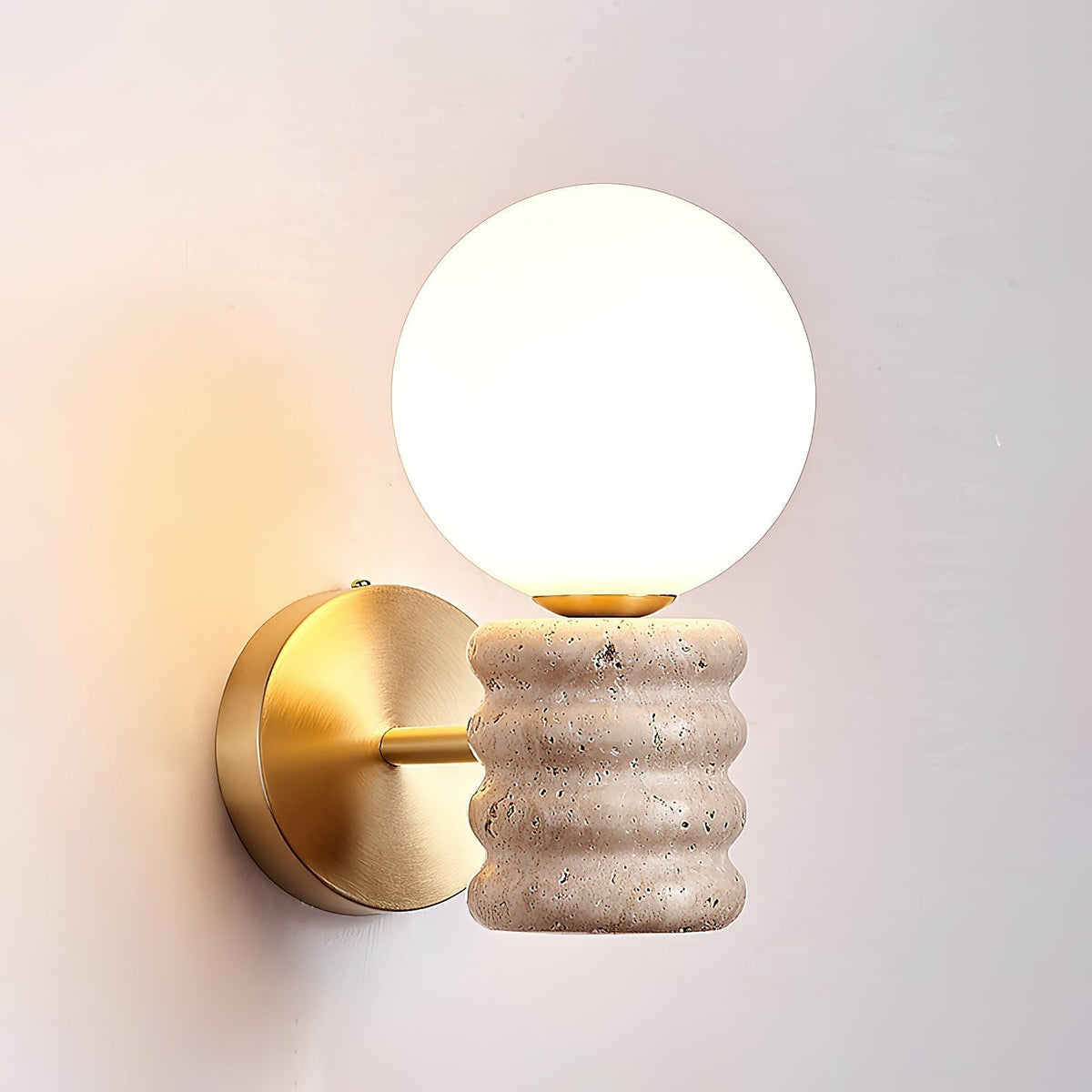 Ljomuvyh Moderne Minimaliste Travertin Verre Applique Murale