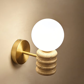 Ljomuvyh Moderne Minimaliste Travertin Verre Applique Murale