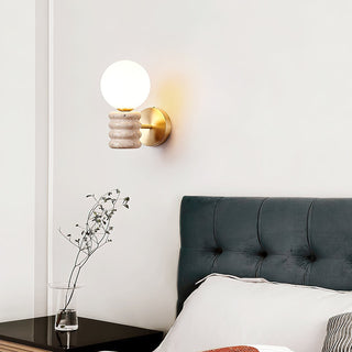 Ljomuvyh Moderne Minimaliste Travertin Verre Applique Murale