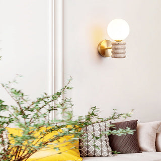 Ljomuvyh Moderne Minimaliste Travertin Verre Applique Murale