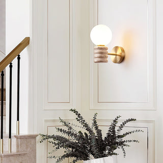 Ljomuvyh Moderne Minimaliste Travertin Verre Applique Murale