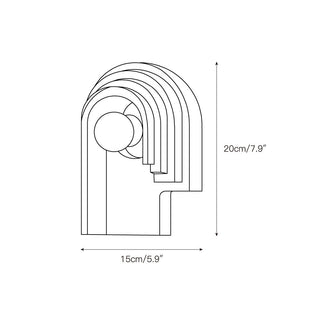 Mjolkuvyh Moderne Minimaliste Travertin Applique Murale