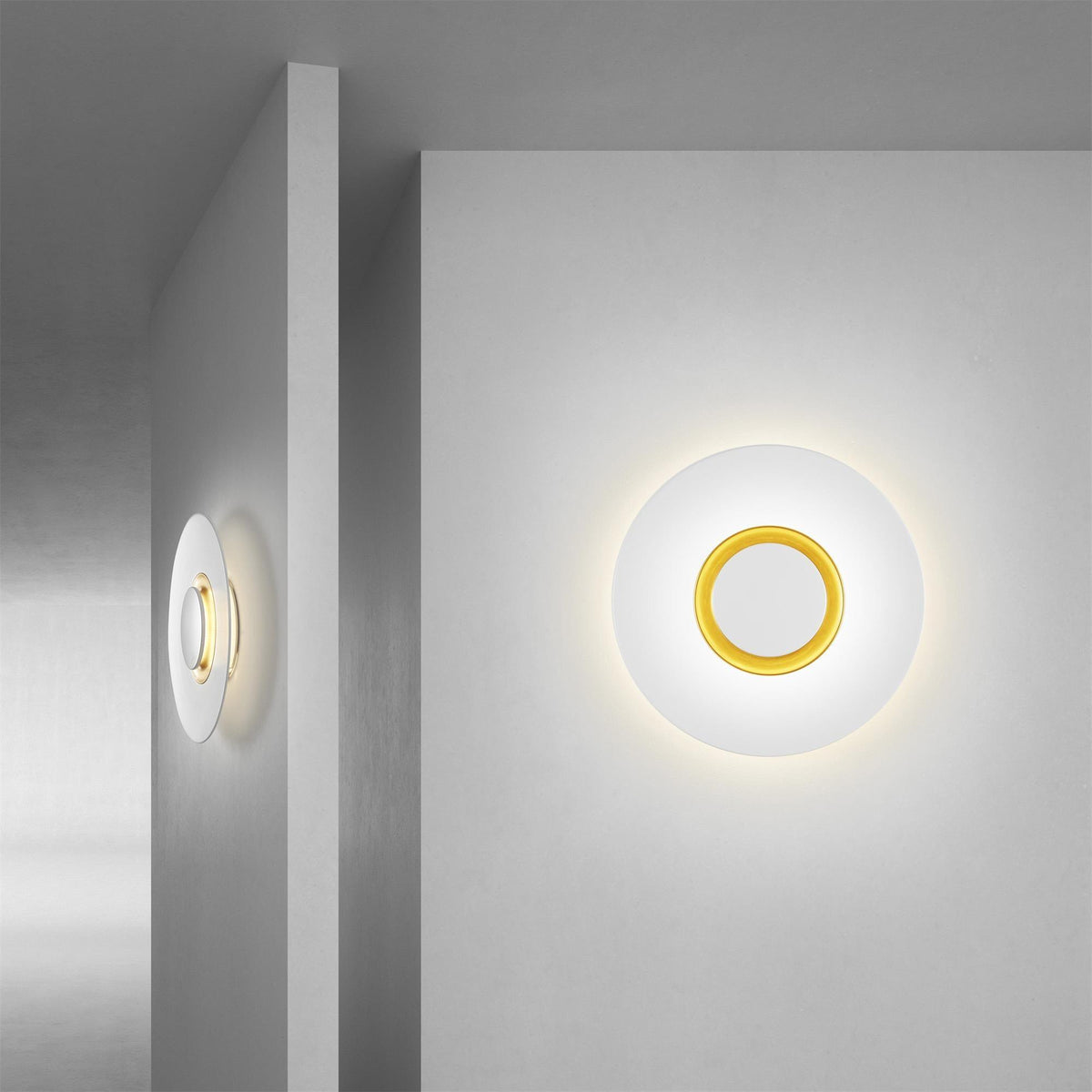Wall Light Metal Halo Integrated LED Gold Ring Modern Minimalist-Neutral Decor