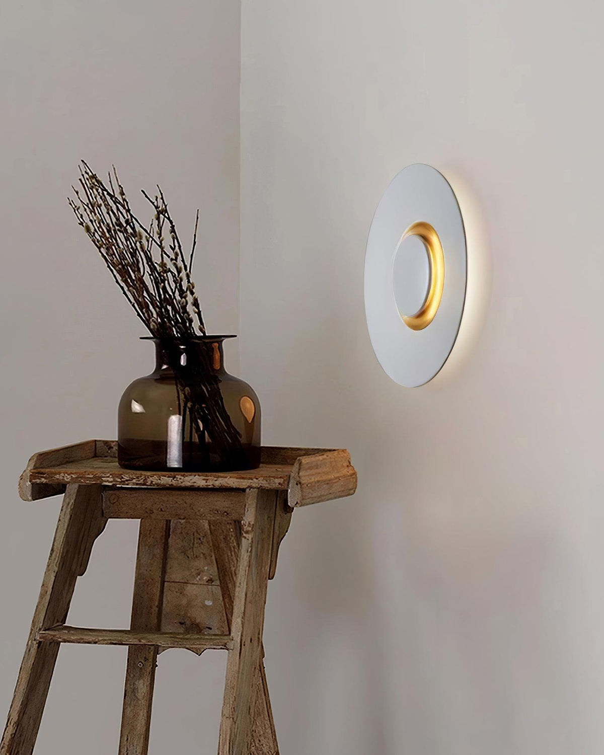 Wall Light Metal Halo Integrated LED Gold Ring Modern Minimalist-Neutral Decor