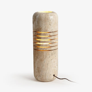 Aursolila Lampe de Table en Travertin