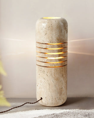 Aursolila Lampe de Table en Travertin