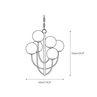 Kvennuvyu Moderne Minimaliste Métal Verre Lustre