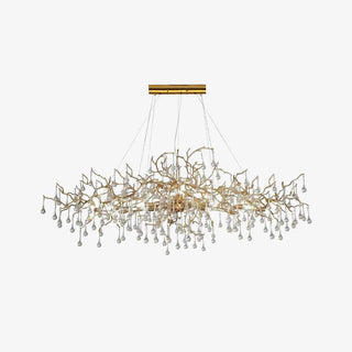 Lustra Lustre Branches en Laiton et Cristal