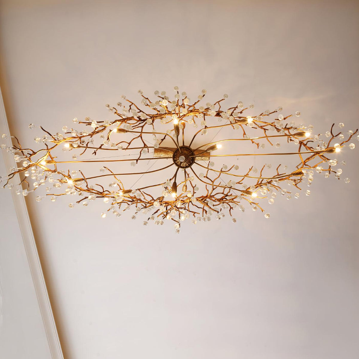 Eldeya Lustre Branches en Laiton et Cristal