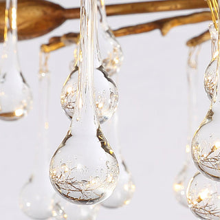 Lustra Lustre Branches en Laiton et Cristal