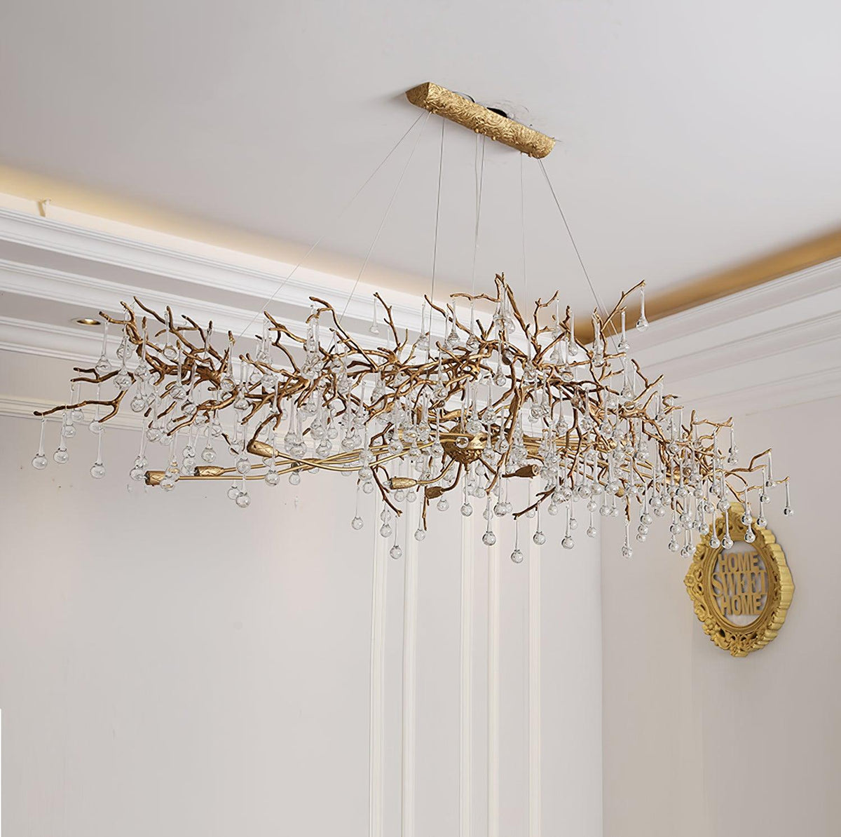 Eldeya Lustre Branches en Laiton et Cristal