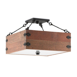 Ljomuvyu Ancien Industriel  Bois Acrylique Semi-Encastré Plafonnier