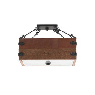 Ljomuvyu Ancien Industriel  Bois Acrylique Semi-Encastré Plafonnier