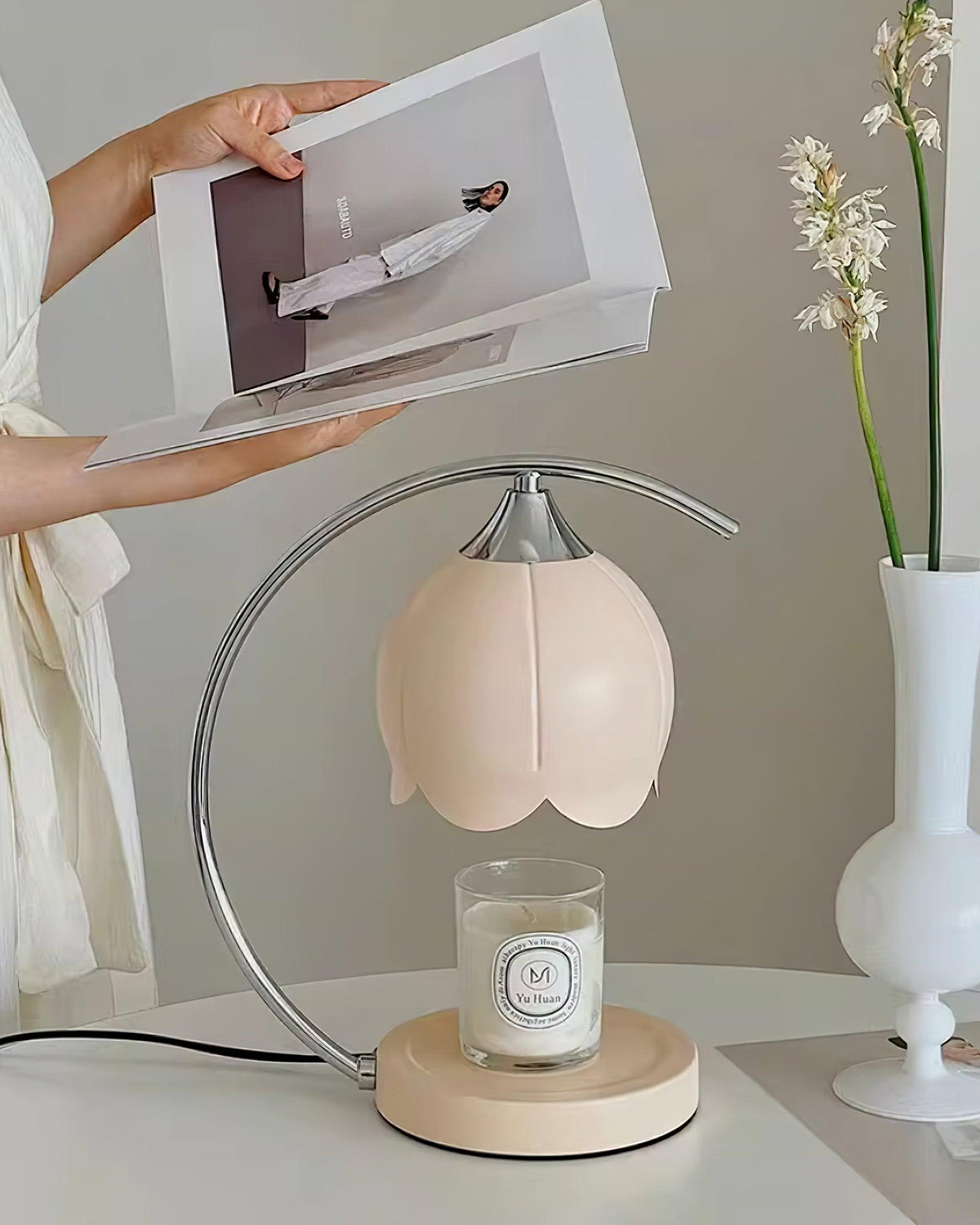 Binli Lampe de Table Chauffe-Bougies