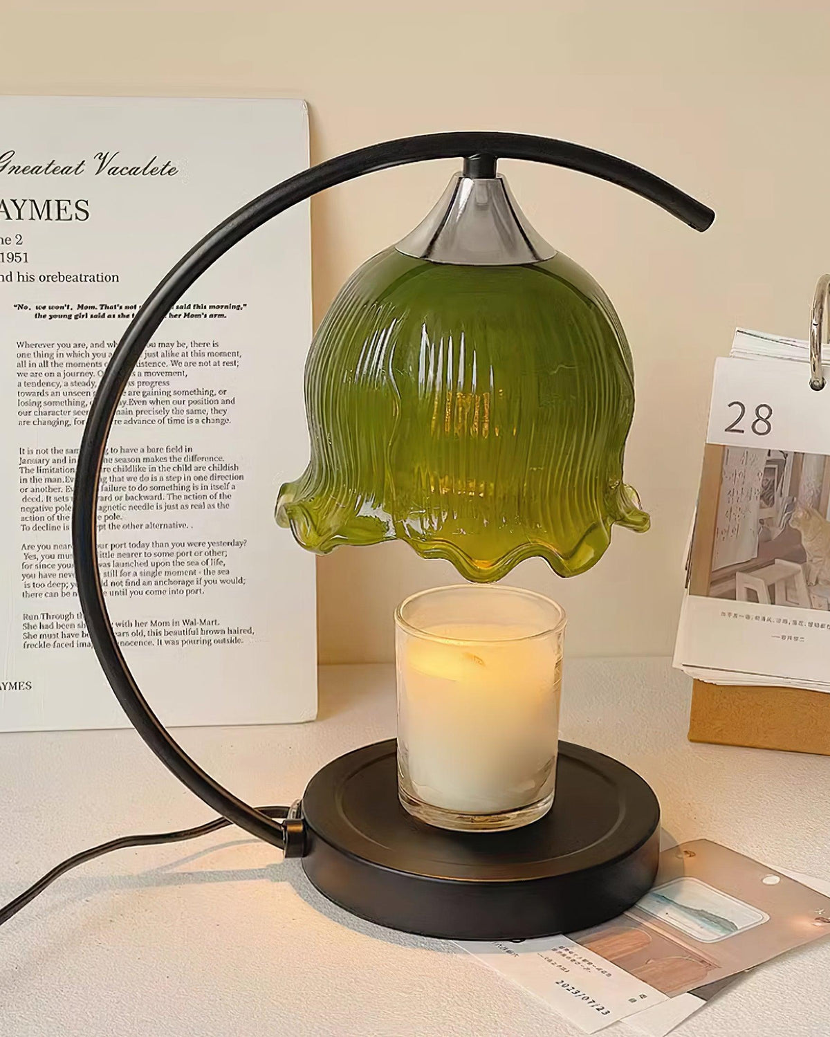 Binli Lampe de Table Chauffe-Bougies