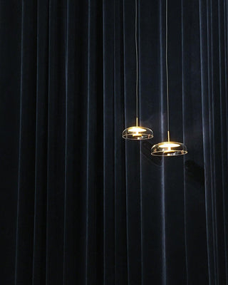 Lustra Suspension en Verre Transparent Élégante