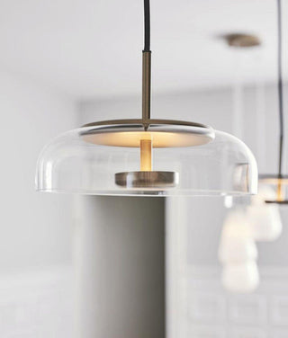 Lustra Suspension en Verre Transparent Élégante