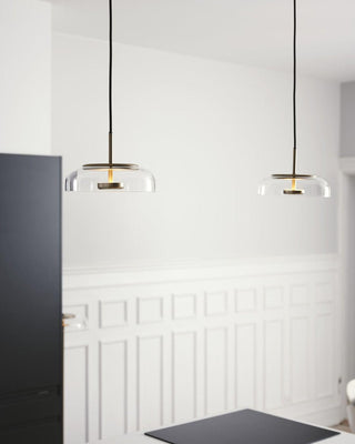 Lustra Suspension en Verre Transparent Élégante
