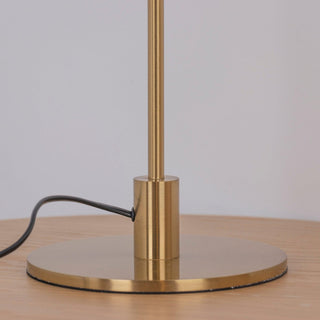Rinelette Lampe de Table Verre Clair Ombrelle Bois Base