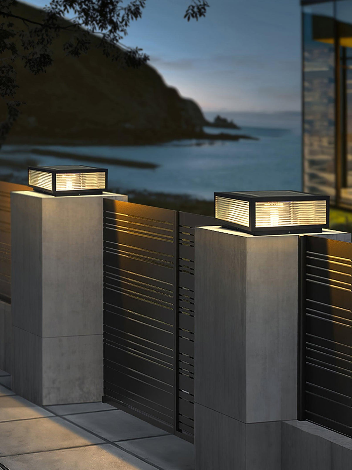 Gage Luminaire Extérieur en Verre Naturel Traditionnel