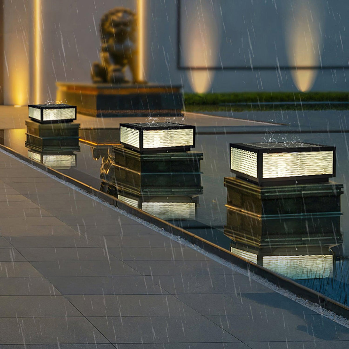 Gage Luminaire Extérieur en Verre Naturel Traditionnel