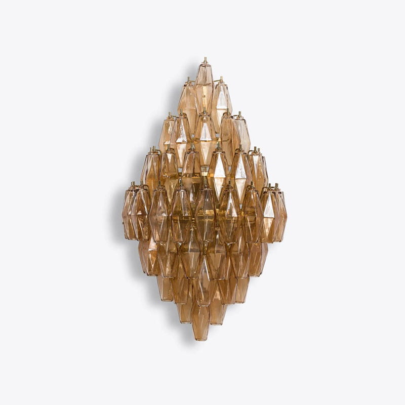 The Biscayne sconce turned off, highlighting the color and shape of the glass.
