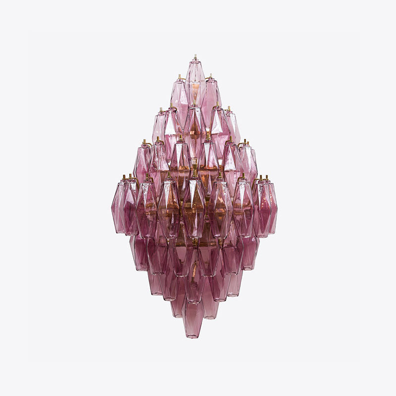 Side view of the Biscayne Polyhedral Glass Sconce.