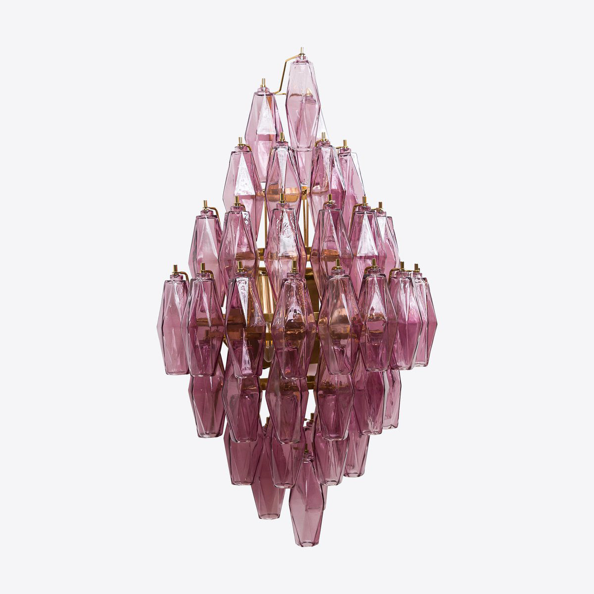 Biscayne sconce in purple finish, close-up on glass texture.