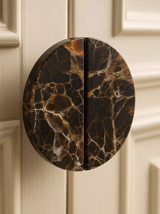 Dyrha Poignée de Porte en Marbre Café