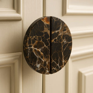 Dyrha Poignée de Porte en Marbre Café