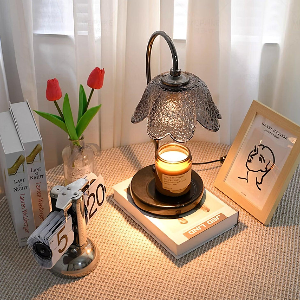Velivette Lampe de Table à Diffuseur de Bougie
