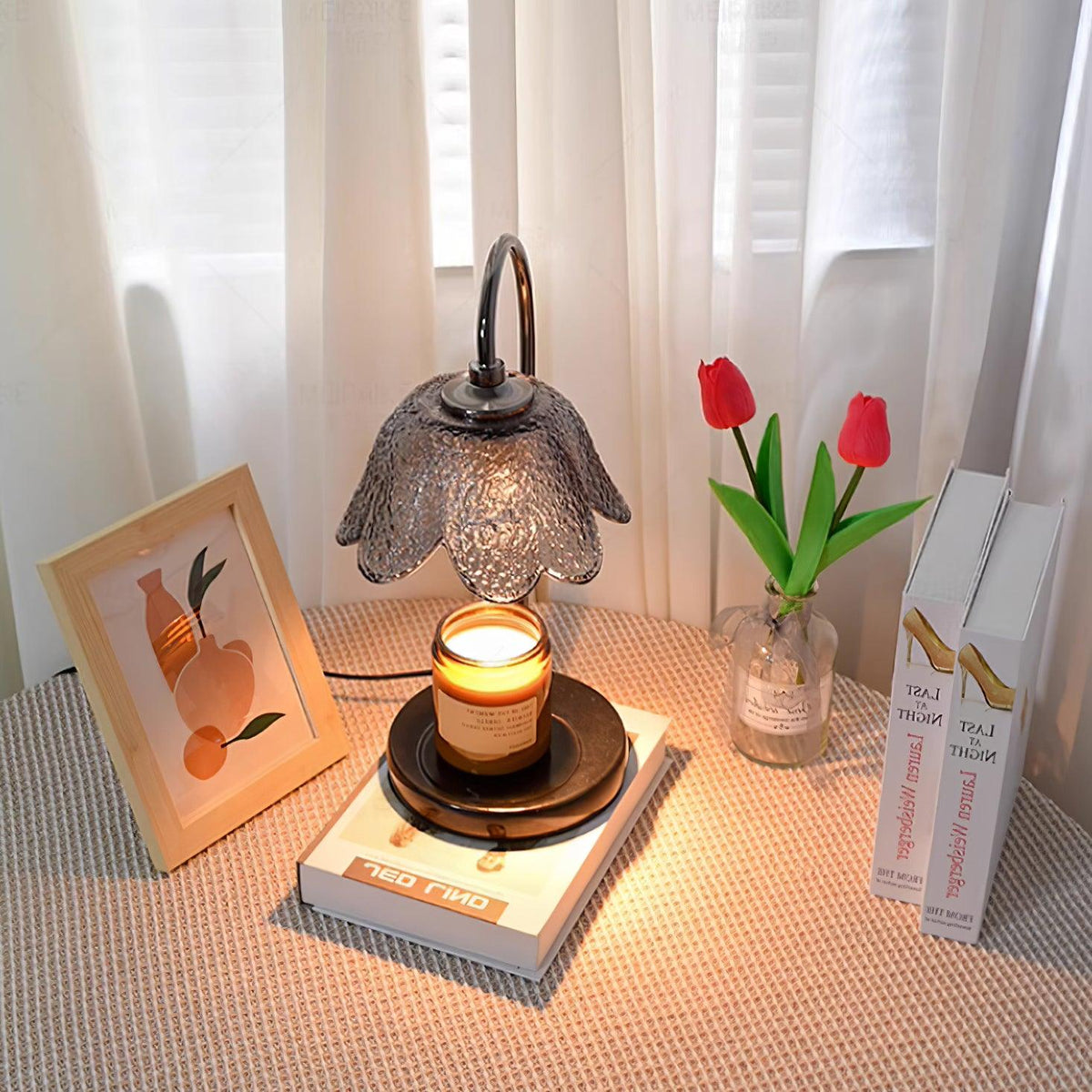Velivette Lampe de Table à Diffuseur de Bougie