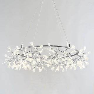 Lustra Lustre Noir Anneau Branche Luciole