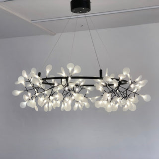 Lustra Lustre Noir Anneau Branche Luciole