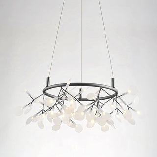 Lustra Lustre Noir Anneau Branche Luciole