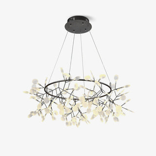 Lustra Lustre Noir Anneau Branche Luciole
