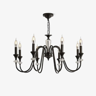 Lustra Lustre Noir & Cristal Candelabre