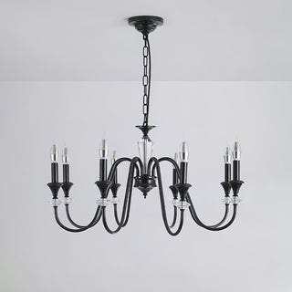 Lustra Lustre Noir & Cristal Candelabre