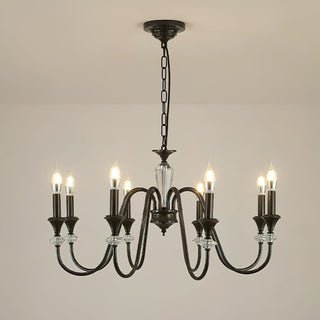 Lustra Lustre Noir & Cristal Candelabre