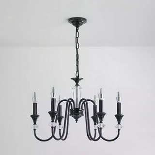 Lustra Lustre Noir & Cristal Candelabre