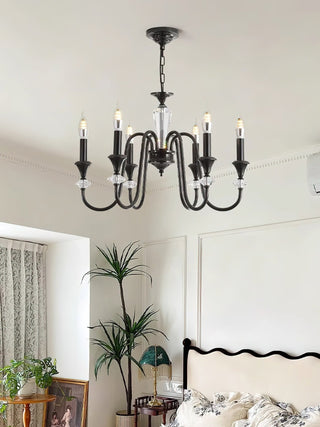 Lustra Lustre Noir & Cristal Candelabre