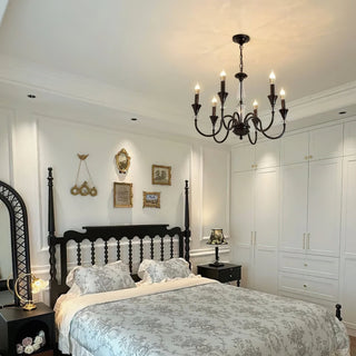 Lustra Lustre Noir & Cristal Candelabre