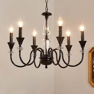 Lustra Lustre Noir & Cristal Candelabre