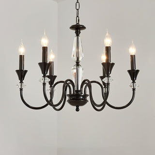 Lustra Lustre Noir & Cristal Candelabre