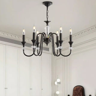 Lustra Lustre Noir & Cristal Candelabre