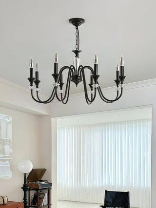 Lustra Lustre Noir & Cristal Candelabre